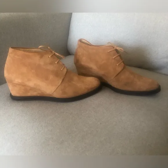 Cotelac Almond Toe Suede Booties