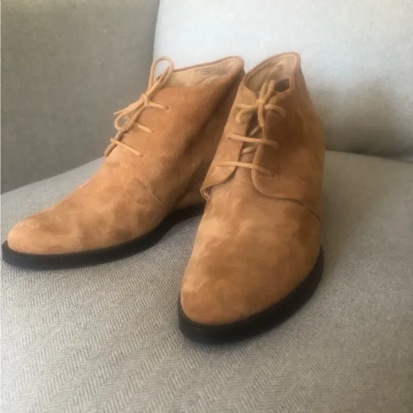 Cotelac Almond Toe Suede Booties