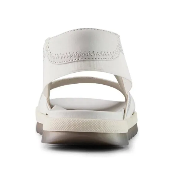 Cougar Womens White and Silver Lucia Sling Back Platform Sandals Sz 8 NIB
