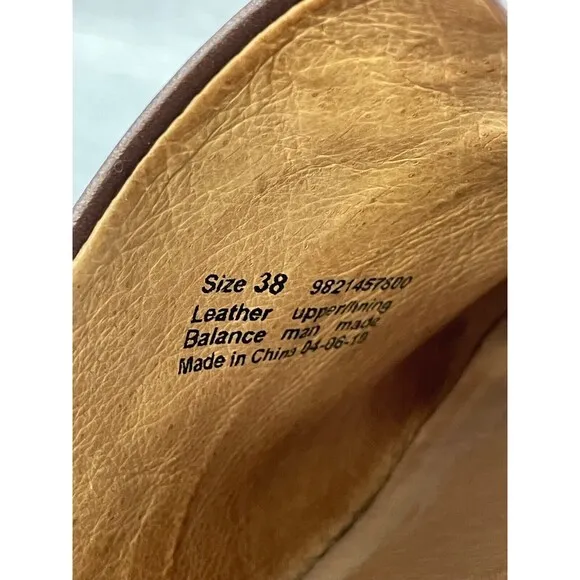 Dansko 9821457800 Women's 7.5 Brown Leather Floral Round Split Toe Clog Shoes