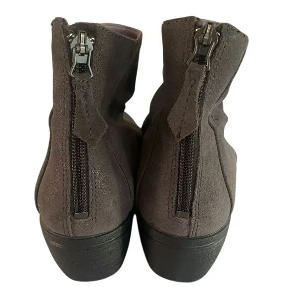 Dansko Arisa Suede Ankle Boots with Back Zip Casual Comfort Booties, Size 38/7.5