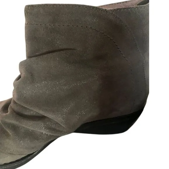 Dansko Arisa Suede Ankle Boots with Back Zip Casual Comfort Booties, Size 38/7.5