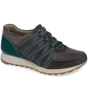 Dansko Gabi Lace up Sneaker-Windsor Style-Gray &amp;Teal euro size 38 Us size 8