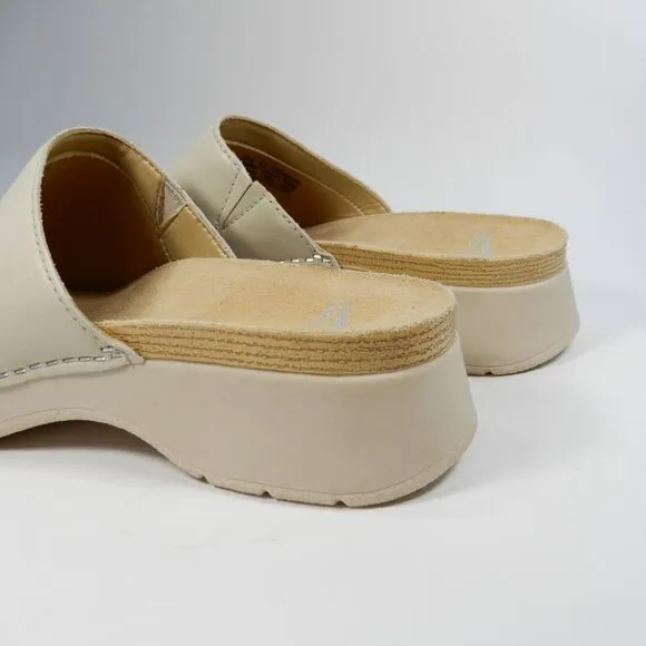 DANSKO Ravyn Peep Toe Platform Sandals Size 41 10.5 11 Ivory Leather NEW $140