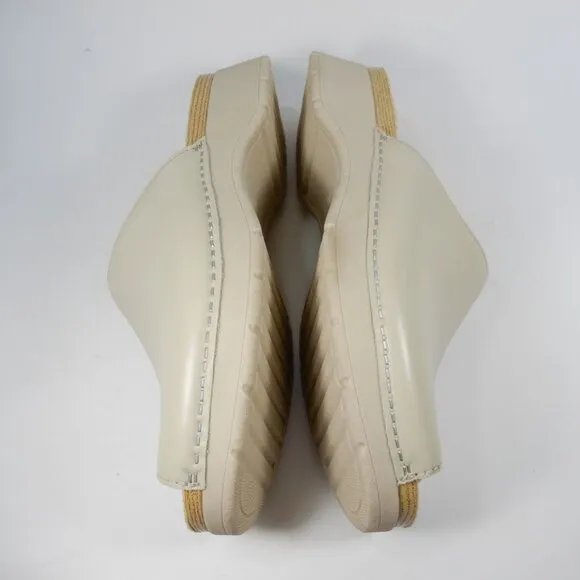 DANSKO Ravyn Peep Toe Platform Sandals Size 41 10.5 11 Ivory Leather NEW $140