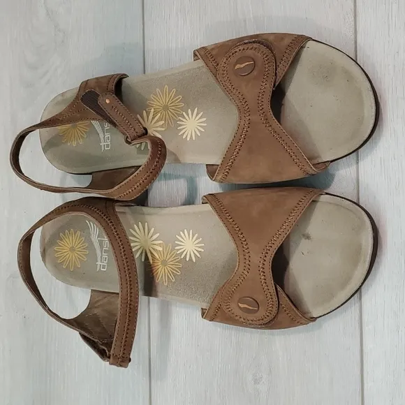 Dansko Women Iris Nubuck Comfort Leather Ankle Strap Sandals shoes sz 42/11.5-12