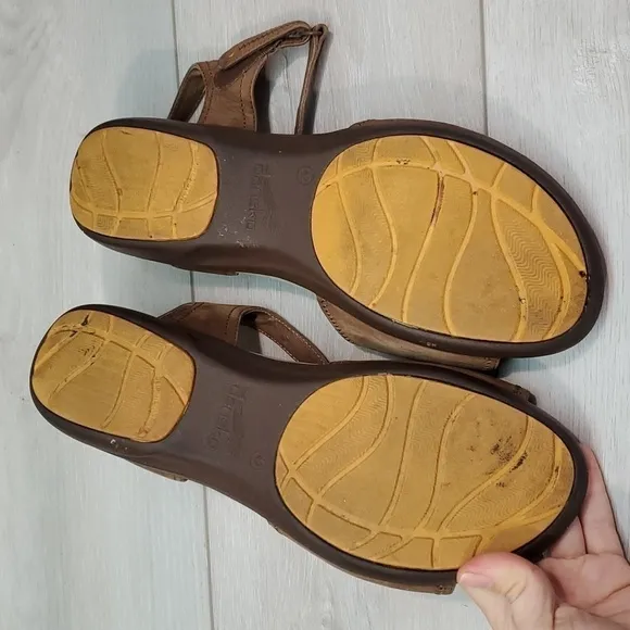 Dansko Women Iris Nubuck Comfort Leather Ankle Strap Sandals shoes sz 42/11.5-12