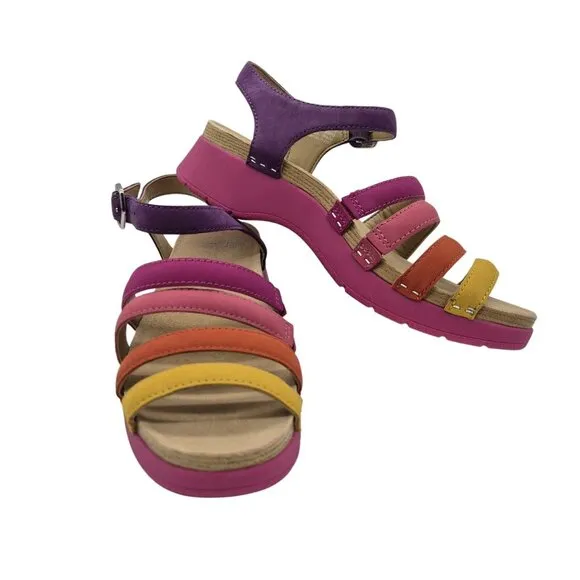 Dansko Women's Size  Roxie Strappy Comfort Sandals 7 to 7.5 Euro 37 Multi (189)