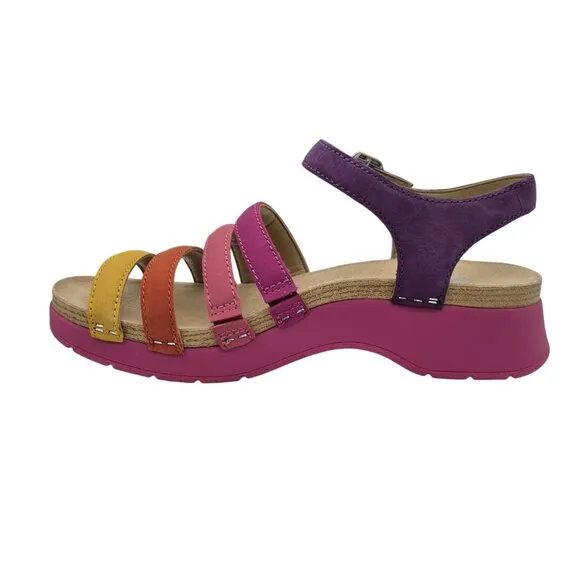 Dansko Women's Size  Roxie Strappy Comfort Sandals 7 to 7.5 Euro 37 Multi (189)