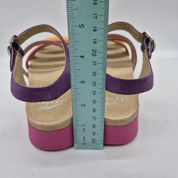 Dansko Women's Size  Roxie Strappy Comfort Sandals 7 to 7.5 Euro 37 Multi (189)