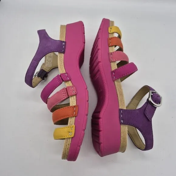 Dansko Women's Size  Roxie Strappy Comfort Sandals 7 to 7.5 Euro 37 Multi (189)