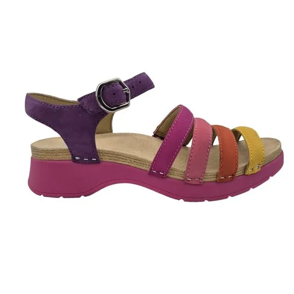 Dansko Women's Size  Roxie Strappy Comfort Sandals 7 to 7.5 Euro 37 Multi (189)