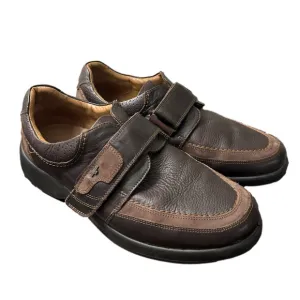 Deer tracks Men's 12‎ / 4E Brown Leather Slip On Casual Dress Comfort Shoes 2002