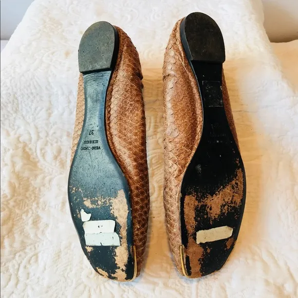 DEVI KROELL**Flat Python Beige Flat Shoes