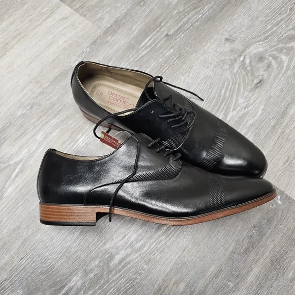 Dexter Comfort Memory Foam men's black dress shoes sz 12