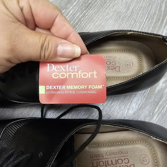 Dexter Comfort Memory Foam men's black dress shoes sz 12
