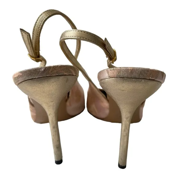 Dolce &amp; Gabbana Slingback High Heels Women's Shoes Size 36.5 Point Toe