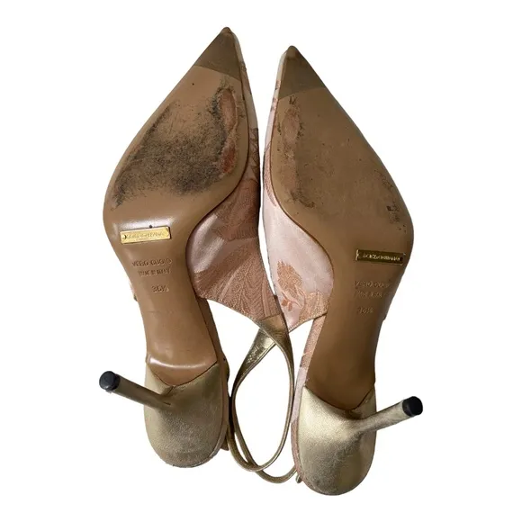 Dolce &amp; Gabbana Slingback High Heels Women's Shoes Size 36.5 Point Toe