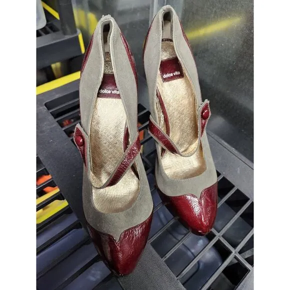 Dolce Vita Womens Heart Pointed Toe Suede‎ Leather High Heels Pumps Size 9