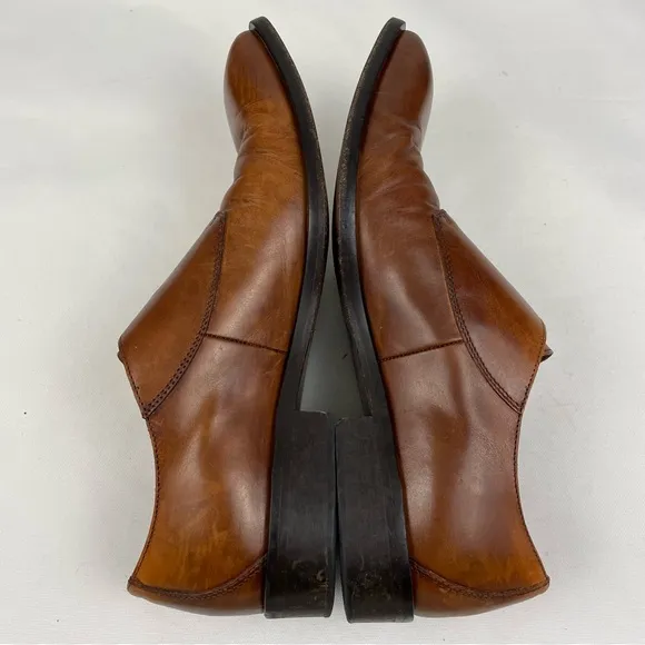 Donald Pliner Brown Leather Double Monk Strap Dress Shoes 11 M