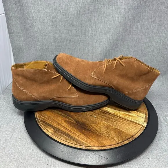 Dr Comfort Boots Men's 11.5 Wide Chukka Brown Suede Ruk Shoes Diabetic