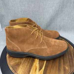 Dr Comfort Boots Men's 11.5 Wide Chukka Brown Suede Ruk Shoes Diabetic