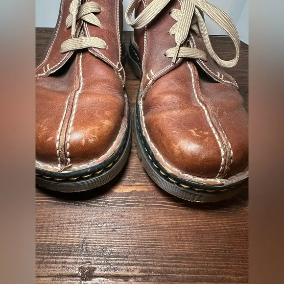 Dr. Martens 11232 Brown Leather Split Toe Lace Up Oxford Shoes Men Size 8.