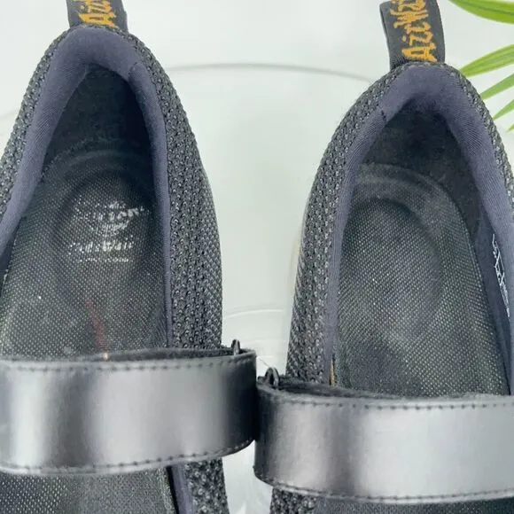 Dr Martens Askins Knit Mary Janes Women's Size 9 Black Flat Comfy Shoes