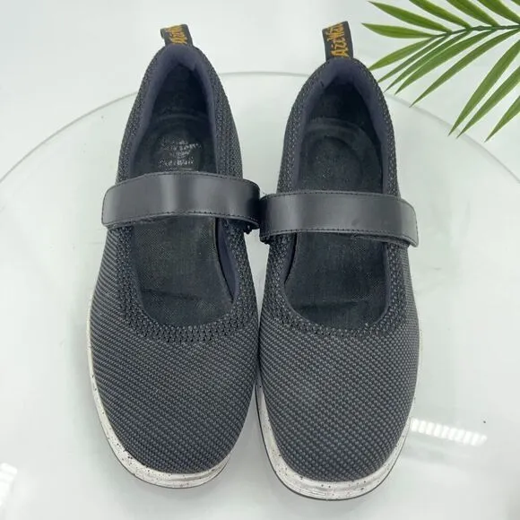 Dr Martens Askins Knit Mary Janes Women's Size 9 Black Flat Comfy Shoes