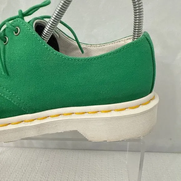 Dr Martens Shoes Women's Size‎ 7 Lester 3 Eye Green Canvas Oxford Casual Comfort