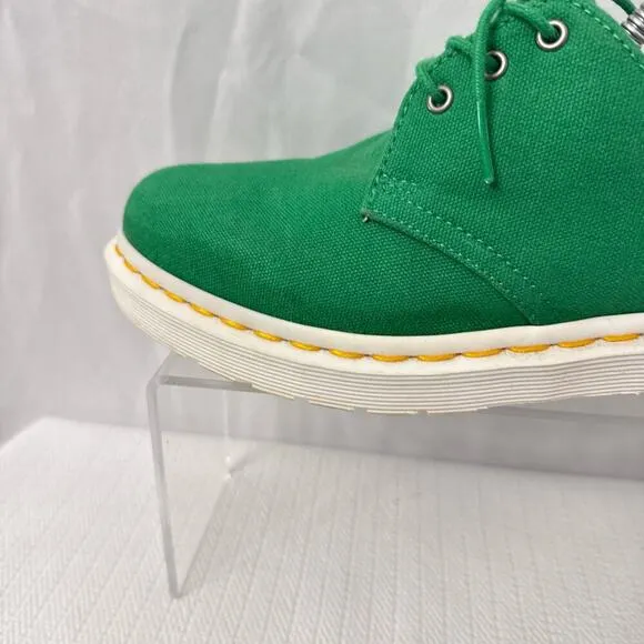 Dr Martens Shoes Women's Size‎ 7 Lester 3 Eye Green Canvas Oxford Casual Comfort