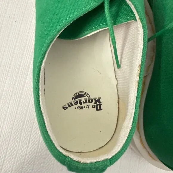 Dr Martens Shoes Women's Size‎ 7 Lester 3 Eye Green Canvas Oxford Casual Comfort