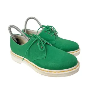 Dr Martens Shoes Women's Size‎ 7 Lester 3 Eye Green Canvas Oxford Casual Comfort