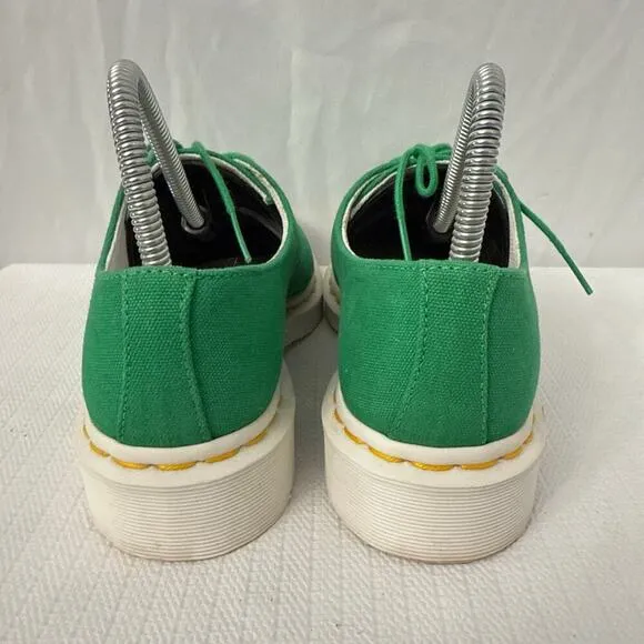 Dr Martens Shoes Women's Size‎ 7 Lester 3 Eye Green Canvas Oxford Casual Comfort