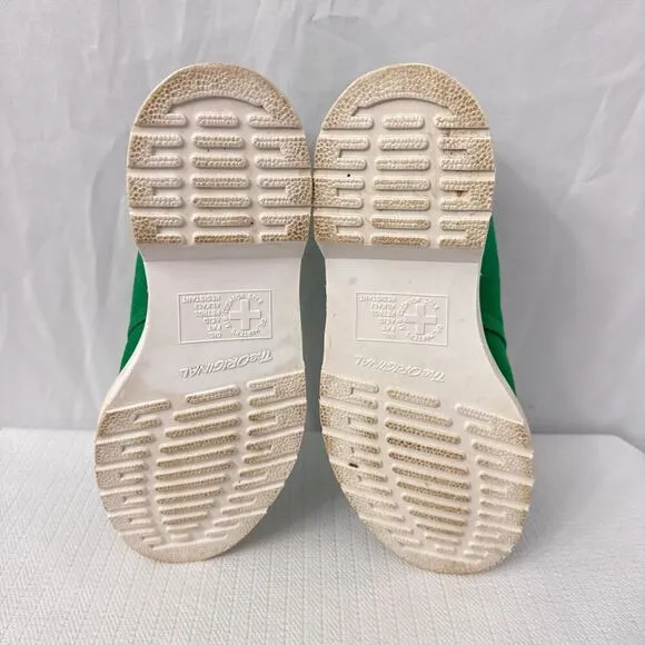Dr Martens Shoes Women's Size‎ 7 Lester 3 Eye Green Canvas Oxford Casual Comfort