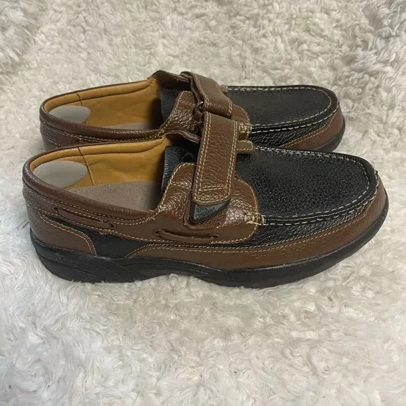 Dr. Comfort Mike 8660 Diabetic Men’s Casual Shoes Leather Black/Brown SZ12W