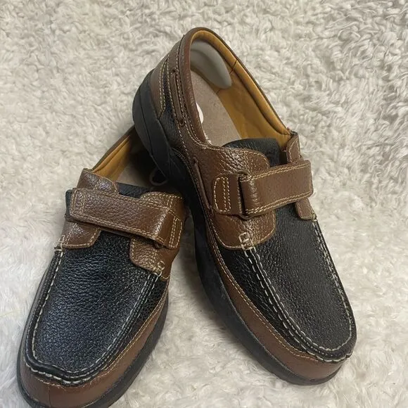 Dr. Comfort Mike 8660 Diabetic Men’s Casual Shoes Leather Black/Brown SZ12W