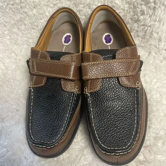 Dr. Comfort Mike 8660 Diabetic Men’s Casual Shoes Leather Black/Brown SZ12W