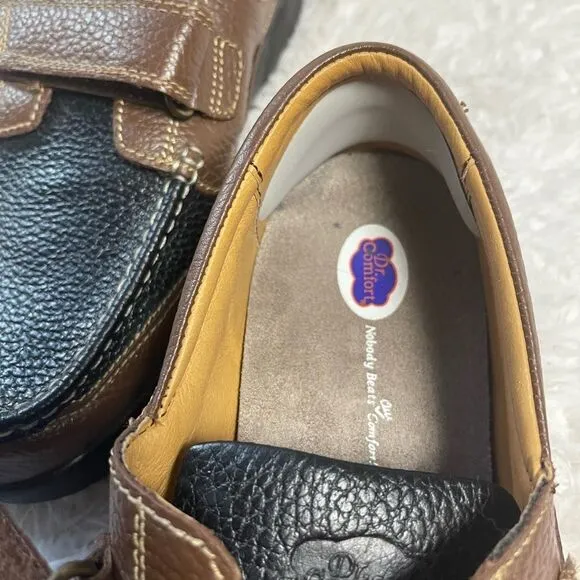 Dr. Comfort Mike 8660 Diabetic Men’s Casual Shoes Leather Black/Brown SZ12W