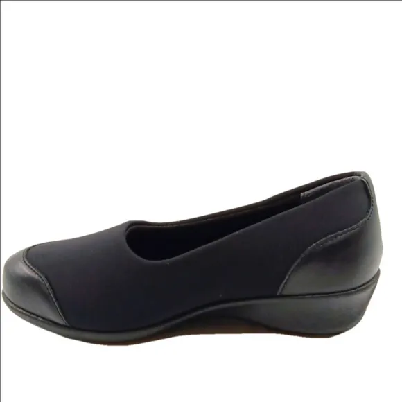 Drew black London II Leather Upper slip on shoes size 5W Diabetic