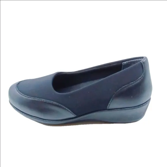 Drew black London II Leather Upper slip on shoes size 5W Diabetic