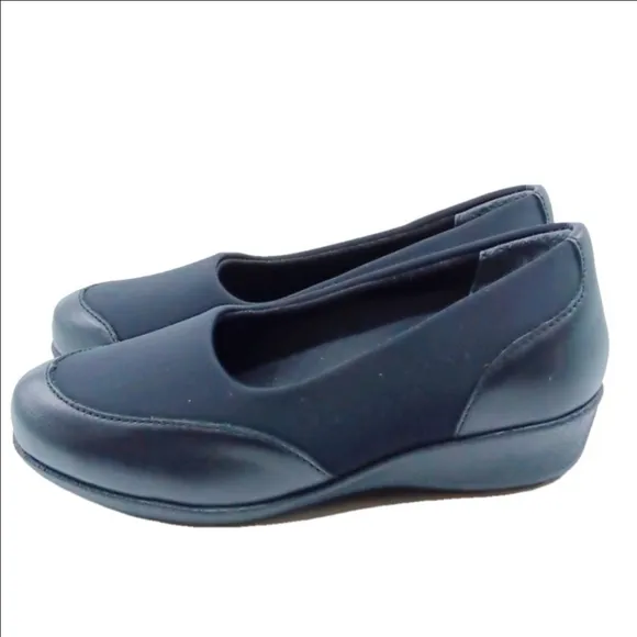 Drew black London II Leather Upper slip on shoes size 5W Diabetic
