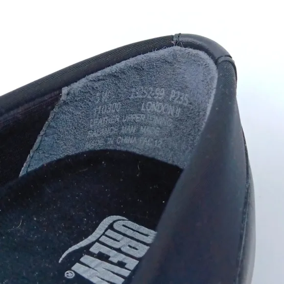Drew black London II Leather Upper slip on shoes size 5W Diabetic