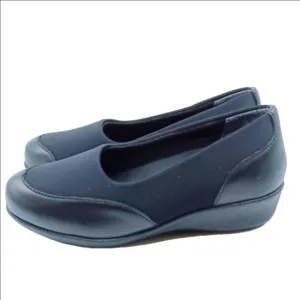 Drew black London II Leather Upper slip on shoes size 5W Diabetic