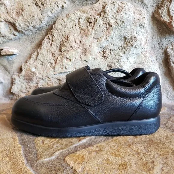 Drew NAVIGATOR II Black Leather Diabetic Orthotic Walking Shoes Mens Size 10.5 W