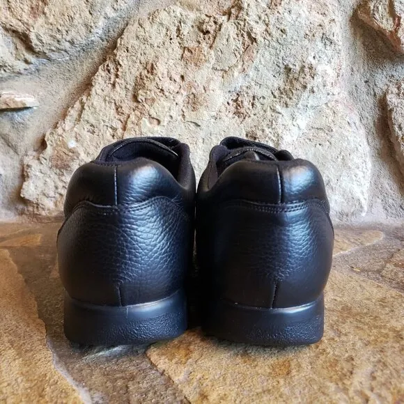 Drew NAVIGATOR II Black Leather Diabetic Orthotic Walking Shoes Mens Size 10.5 W