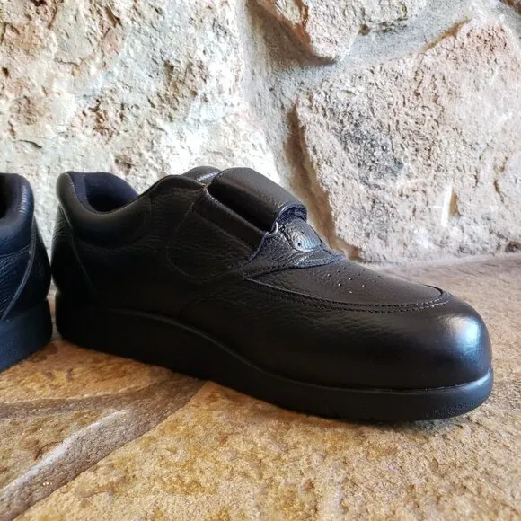 Drew NAVIGATOR II Black Leather Diabetic Orthotic Walking Shoes Mens Size 10.5 W