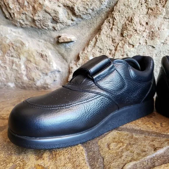 Drew NAVIGATOR II Black Leather Diabetic Orthotic Walking Shoes Mens Size 10.5 W