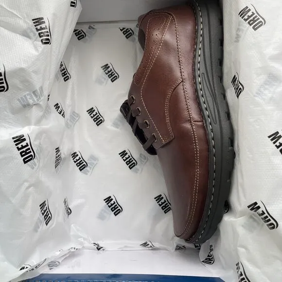 Drew Orthopedic Shoes Toledo II Casuals Mens 11.5 Wide Brown Brandy Leather NIB