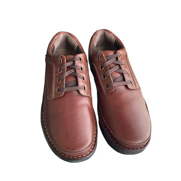 Drew Orthopedic Shoes Toledo II Casuals Mens 11.5 Wide Brown Brandy Leather NIB